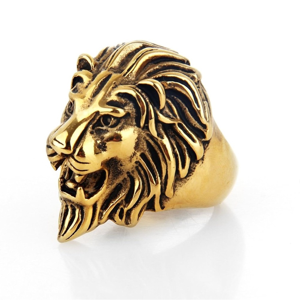 COPAUL Stainless Steel Lion Ring
